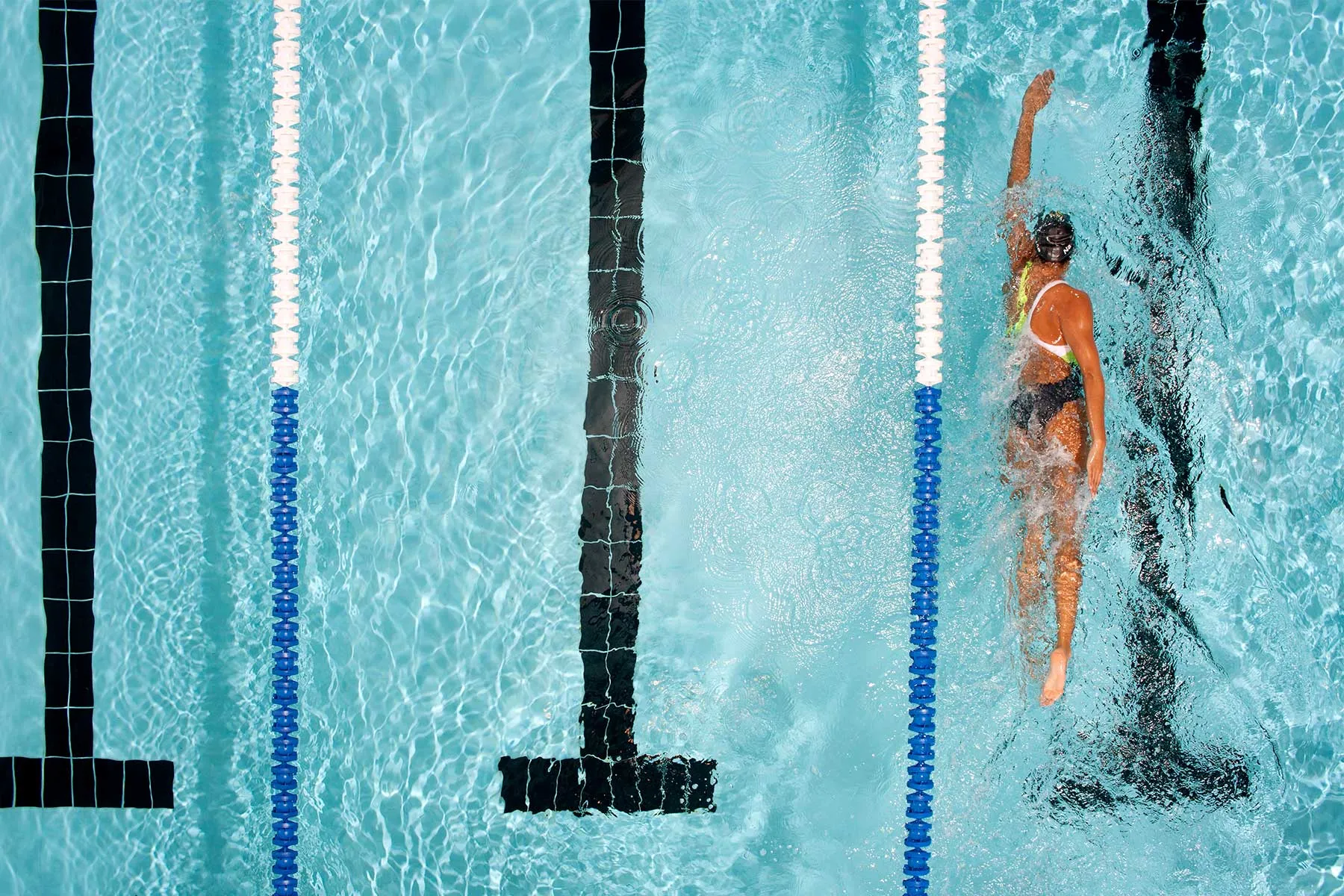 photo of a woman swimming