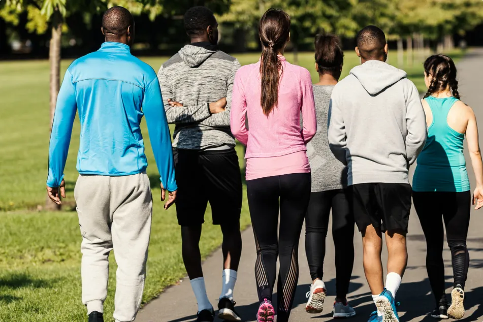 photo of a group of multi-ethnic walkers