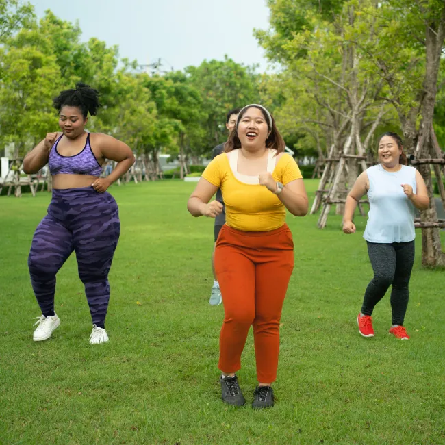 photo of Women exercise in Natural parkland