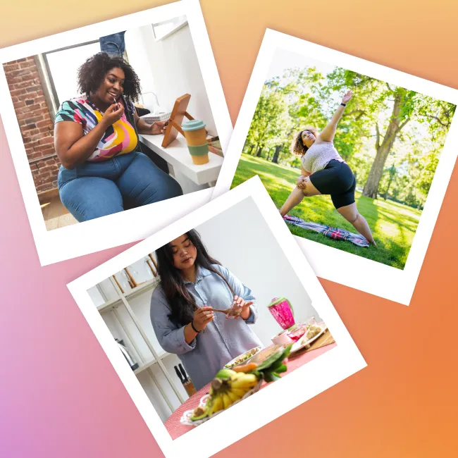 photo of a collage of women doing daily activities