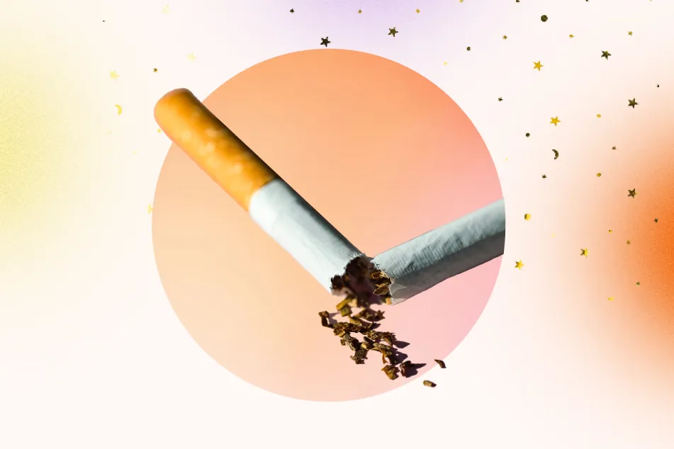 photo of a broken cigarette