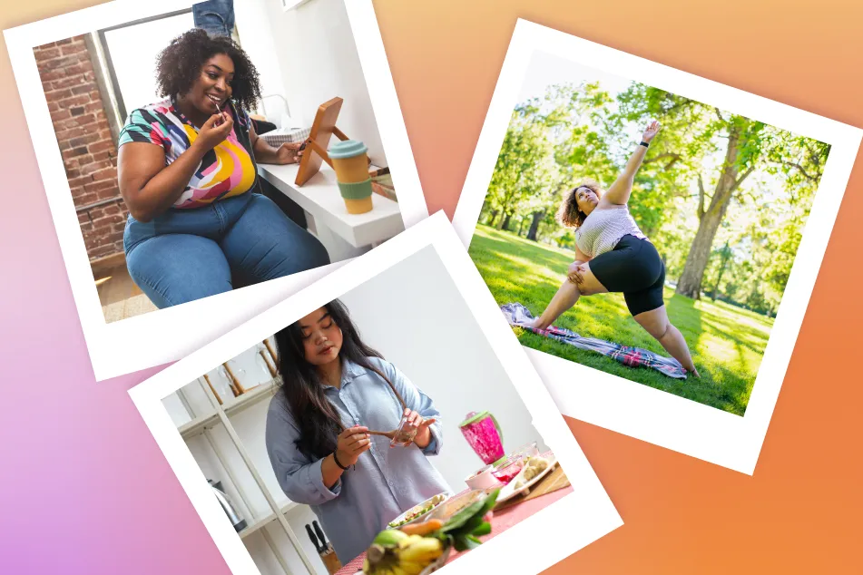 photo of a collage of women doing daily activities