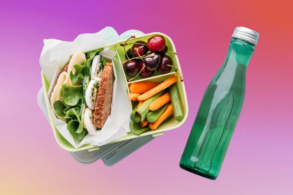 photo of healthy food in a lunch box