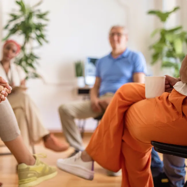 photo of having a group therapy