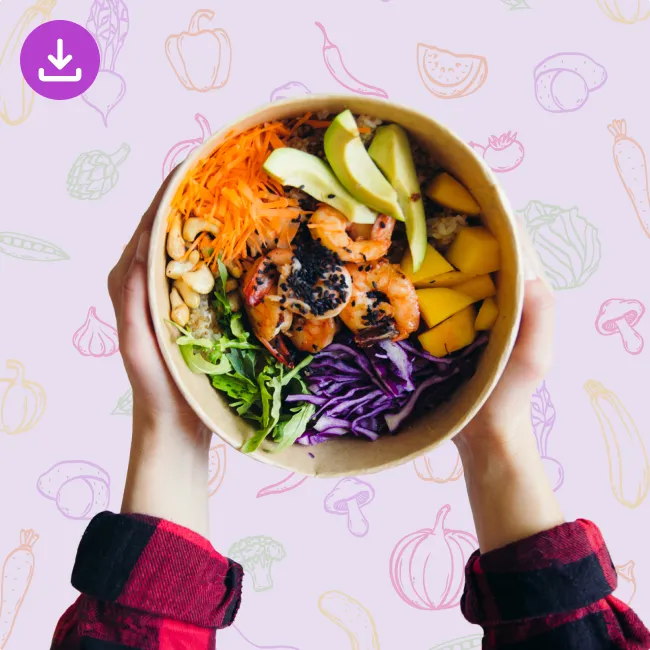 photo of Woman holding healthy seafood