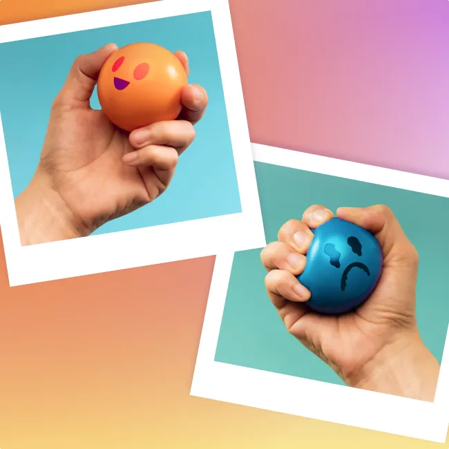 photo of Hand Squeezing a ball used for emotional control