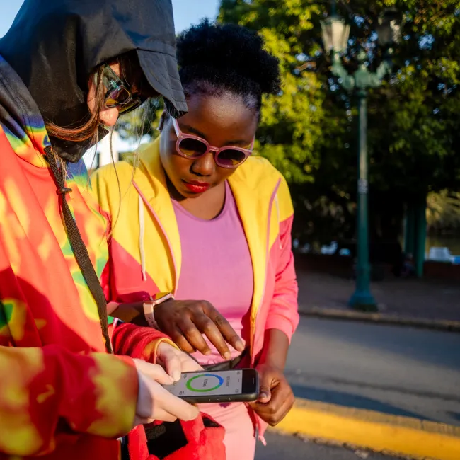 photo of roller skates and a skateboard listen to music