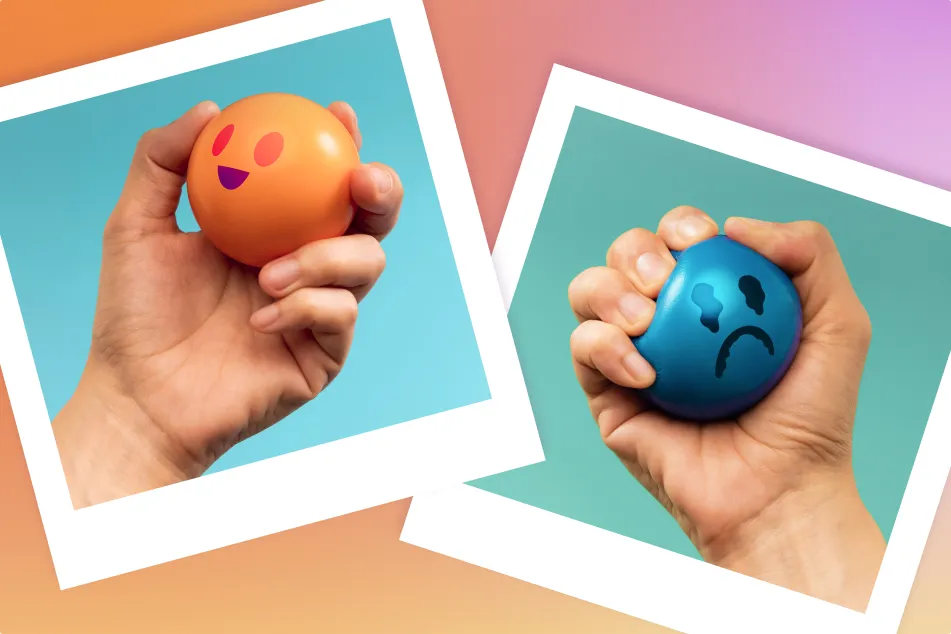 photo of Hand Squeezing a ball used for emotional control