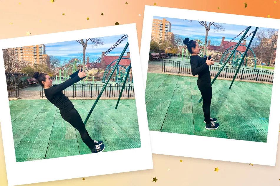 photo of Teresa Mangan doing Swing Rows