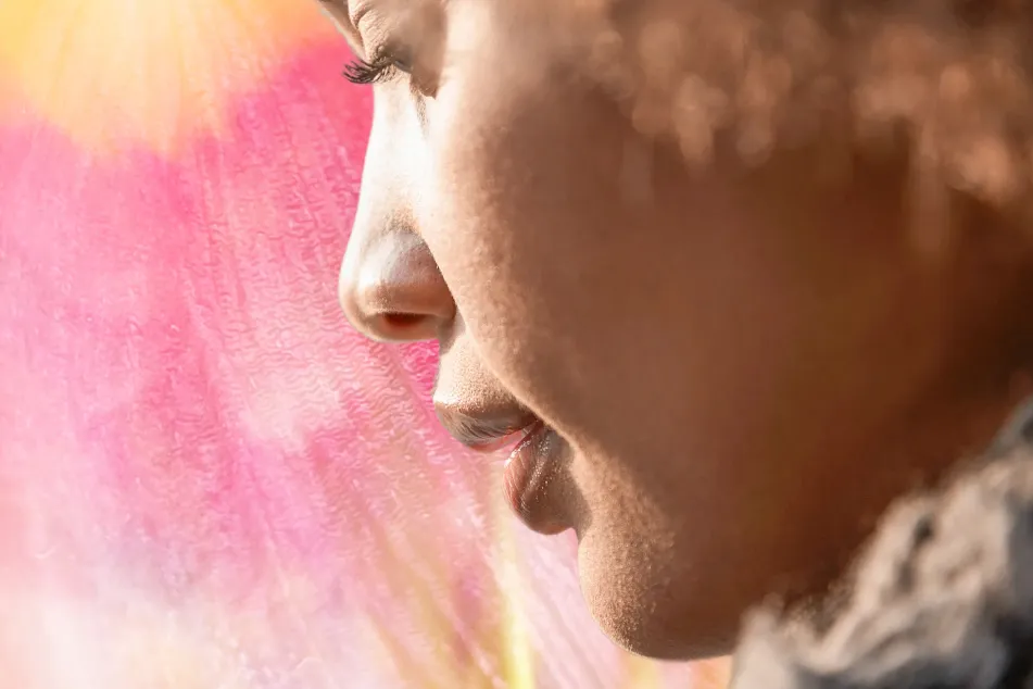 photo of Close up of woman's face