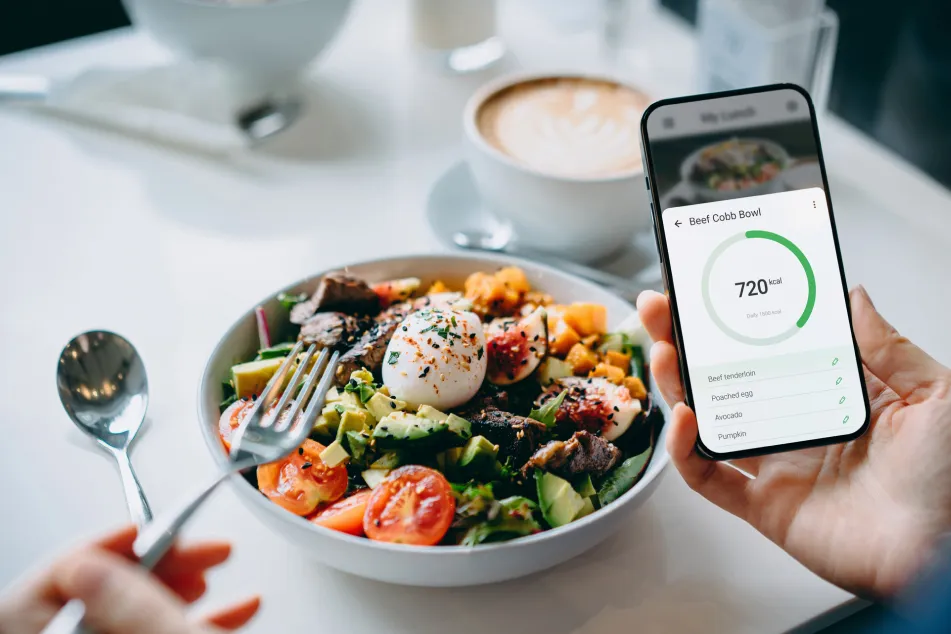 photo of checking the nutrition facts and calories