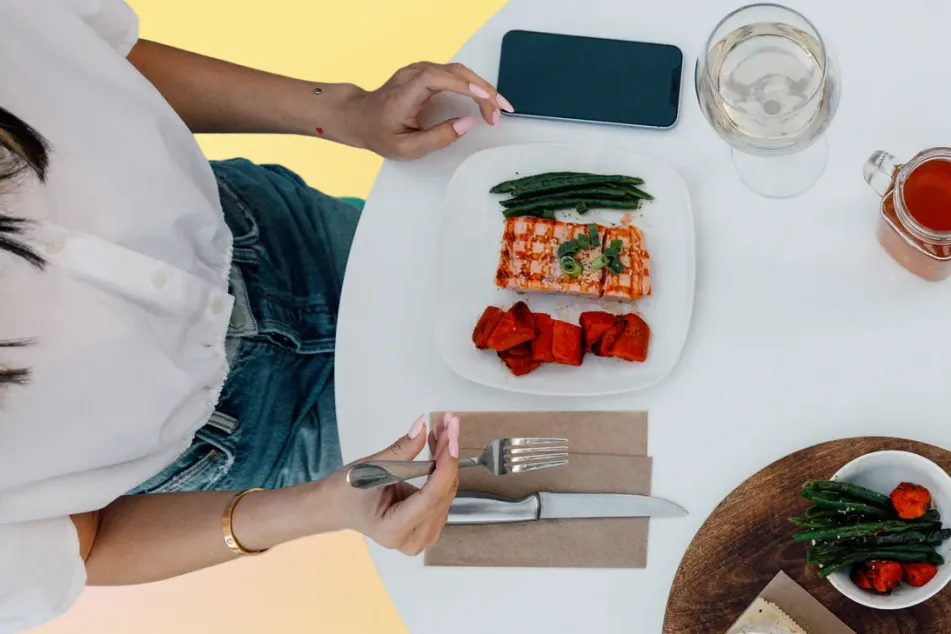photo of a table with healthy food